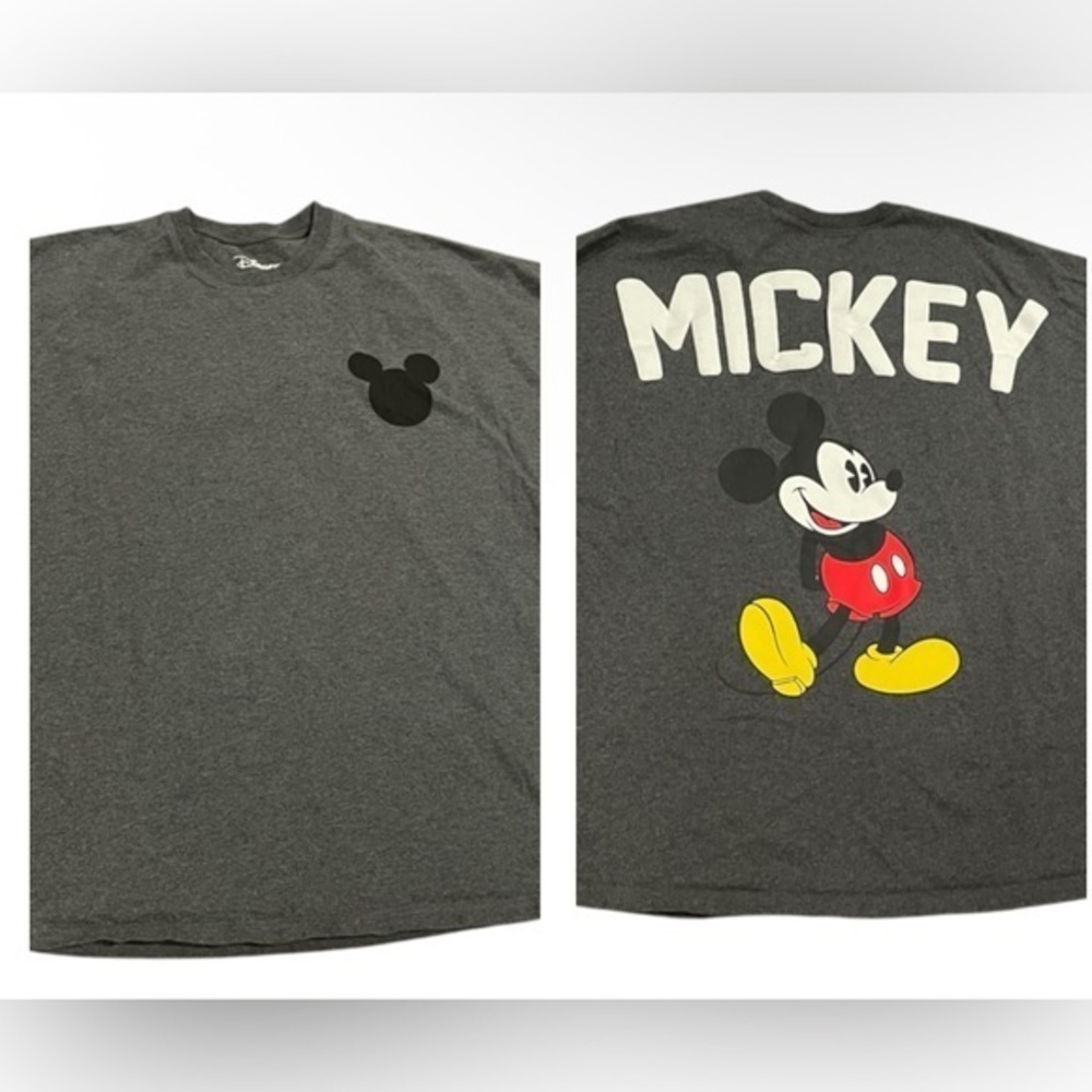 Mens Large Disney Mickey Mouse Sweatshirt Crewneck Sweater Gray